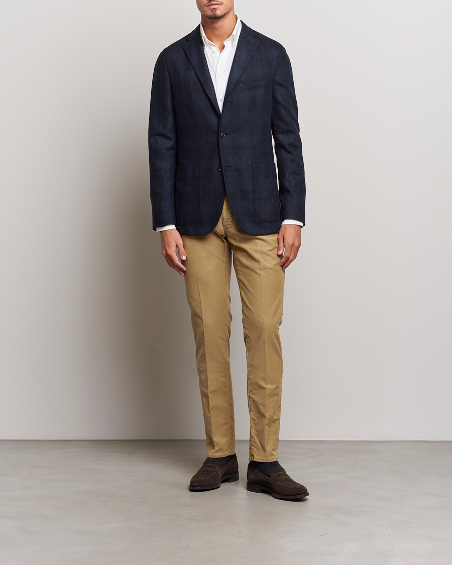 Mies | Housut | Incotex | Slim Fit Garment Dyed Slacks Khaki