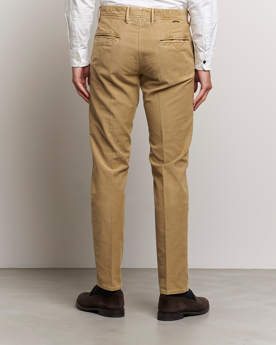 Mies | Housut | Incotex | Slim Fit Garment Dyed Slacks Khaki