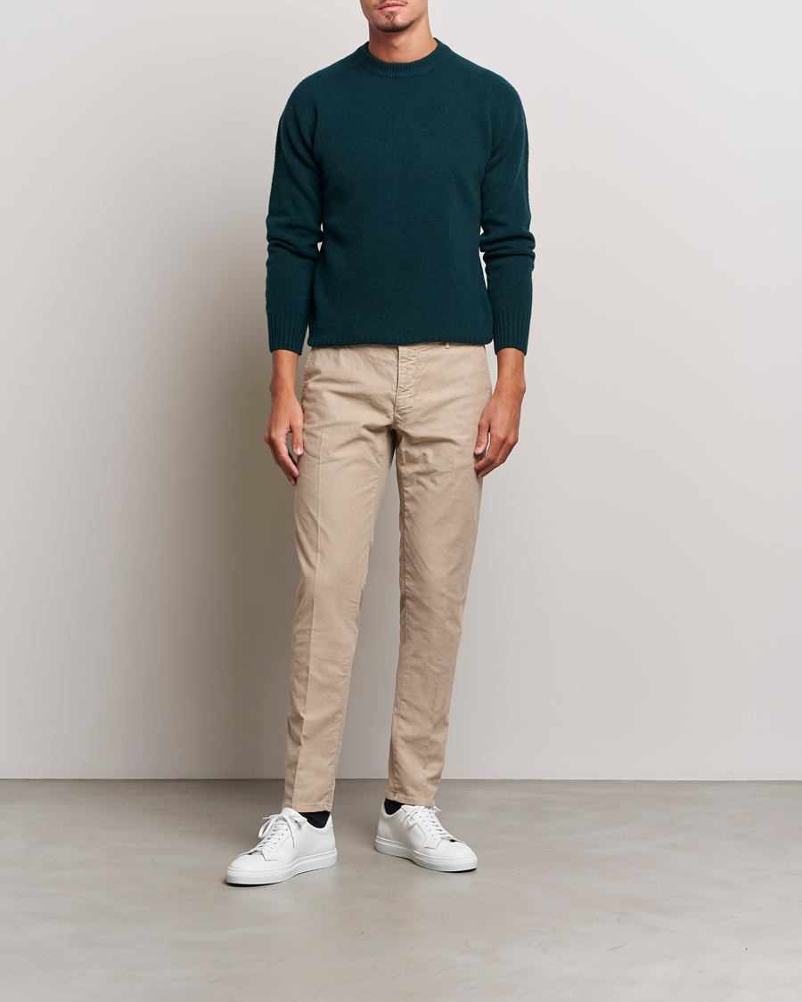 Mies | Housut | Incotex | Slim Fit Garment Dyed Slacks Beige