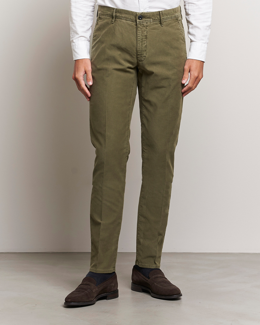 Mies |  | Incotex | Slim Fit Garment Dyed Slacks Military