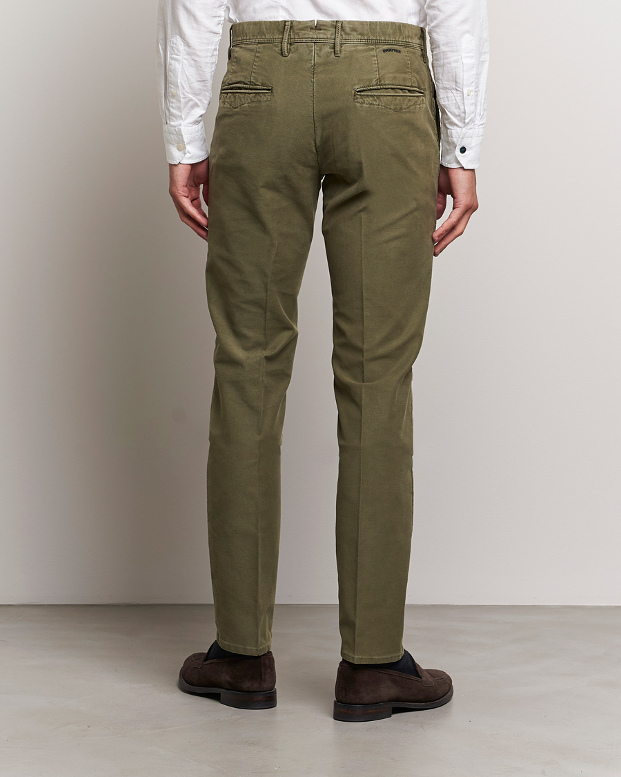 Mies | Housut | Incotex | Slim Fit Garment Dyed Slacks Military
