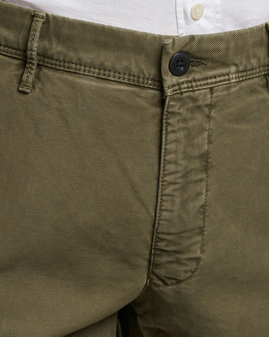 Mies | Housut | Incotex | Slim Fit Garment Dyed Slacks Military