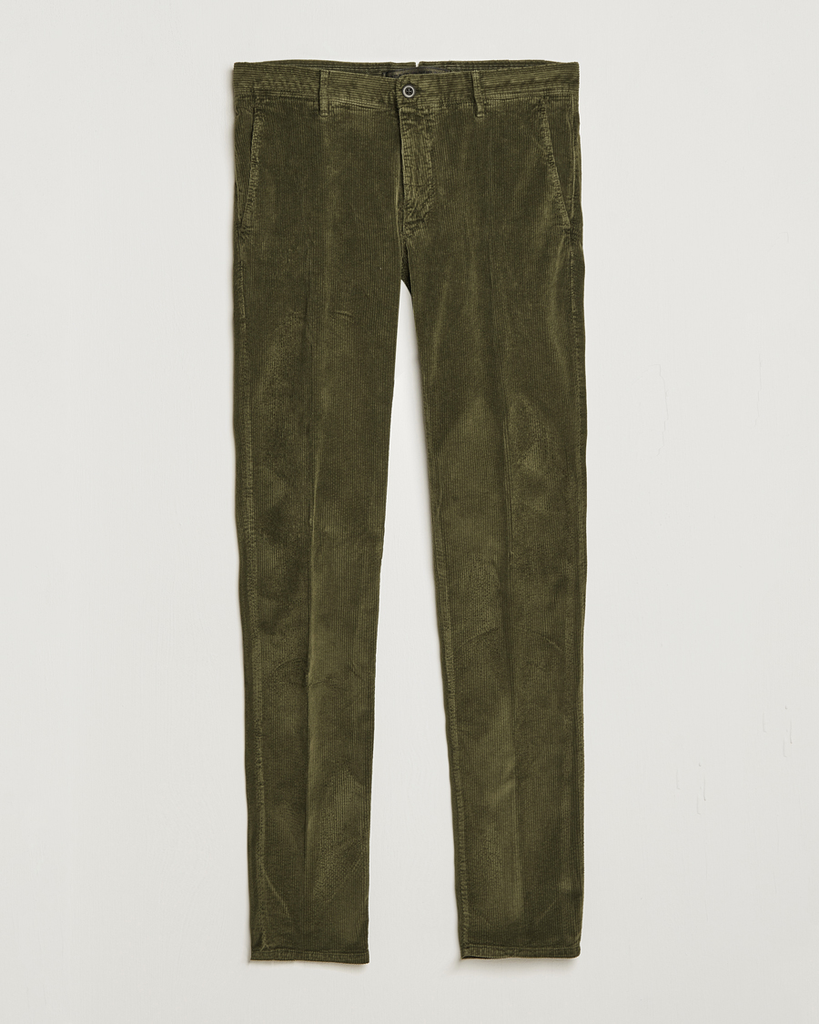 Mies | Housut | Incotex | Slim Fit Leisure Cord Slacks Forest Green