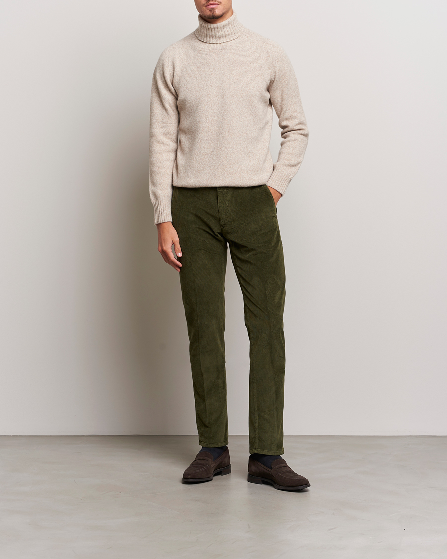 Mies | Housut | Incotex | Slim Fit Leisure Cord Slacks Forest Green