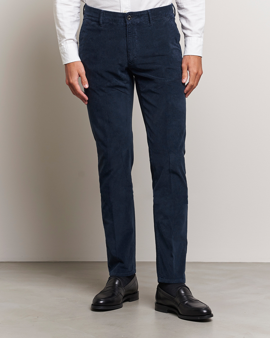 Mies | Housut | Incotex | Slim Fit Leisure Cord Slacks Navy