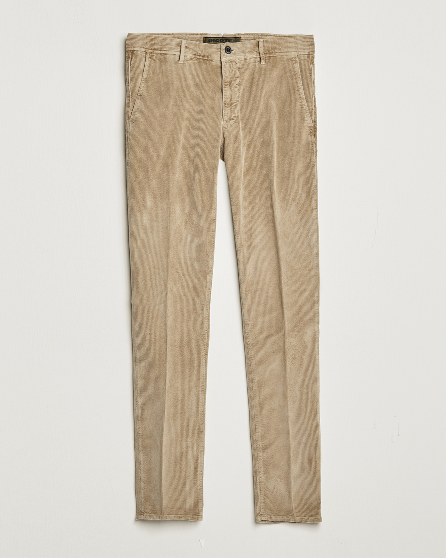 Mies | Housut | Incotex | Slim Fit Leisure Cord Slacks Beige
