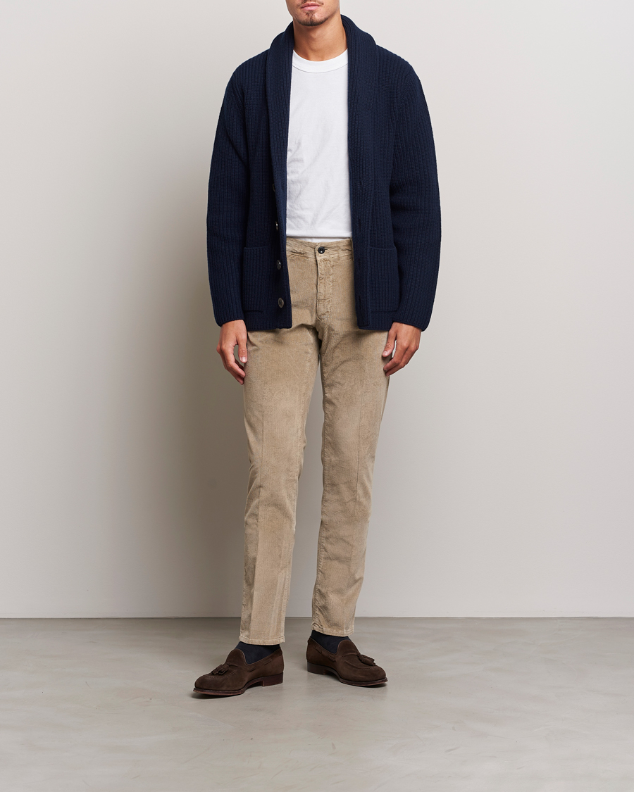 Mies | Housut | Incotex | Slim Fit Leisure Cord Slacks Beige