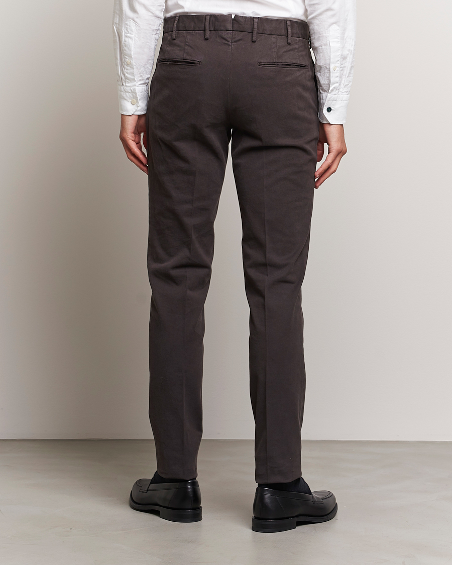 Mies | Housut | Incotex | Slim Fit Cotton Stretch Chinos Dark Brown