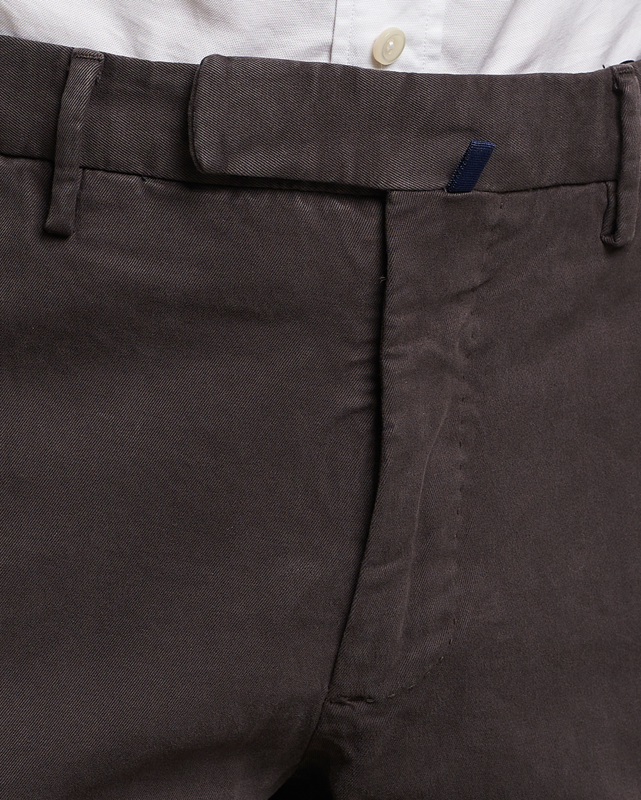 Mies | Housut | Incotex | Slim Fit Cotton Stretch Chinos Dark Brown