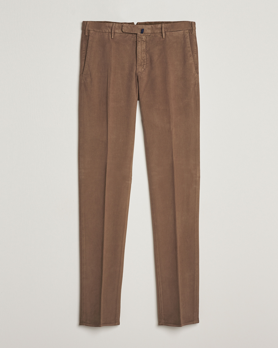 Mies | Housut | Incotex | Slim Fit Luxury Moleskine Trousers Taupe