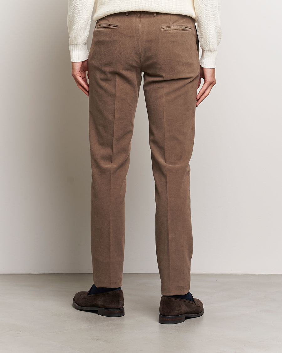 Mies | Housut | Incotex | Slim Fit Luxury Moleskine Trousers Taupe
