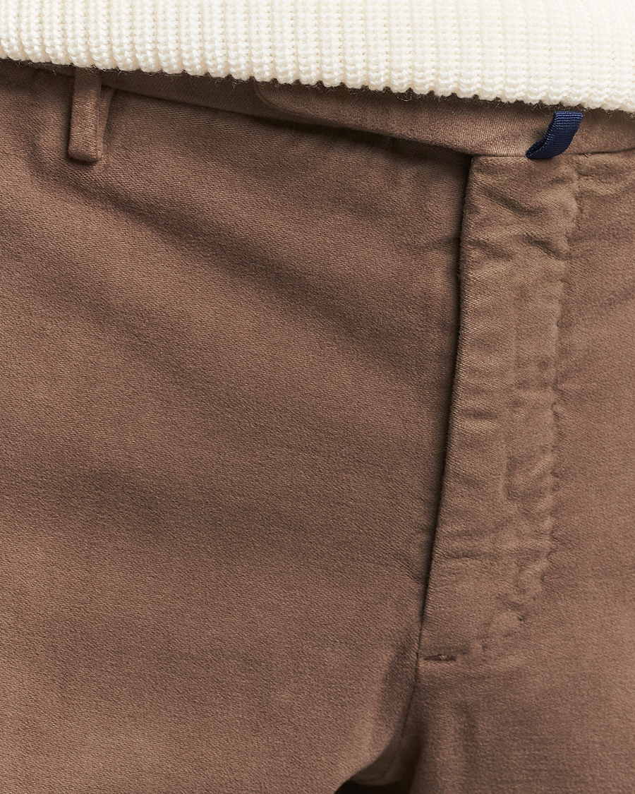 Mies | Housut | Incotex | Slim Fit Luxury Moleskine Trousers Taupe