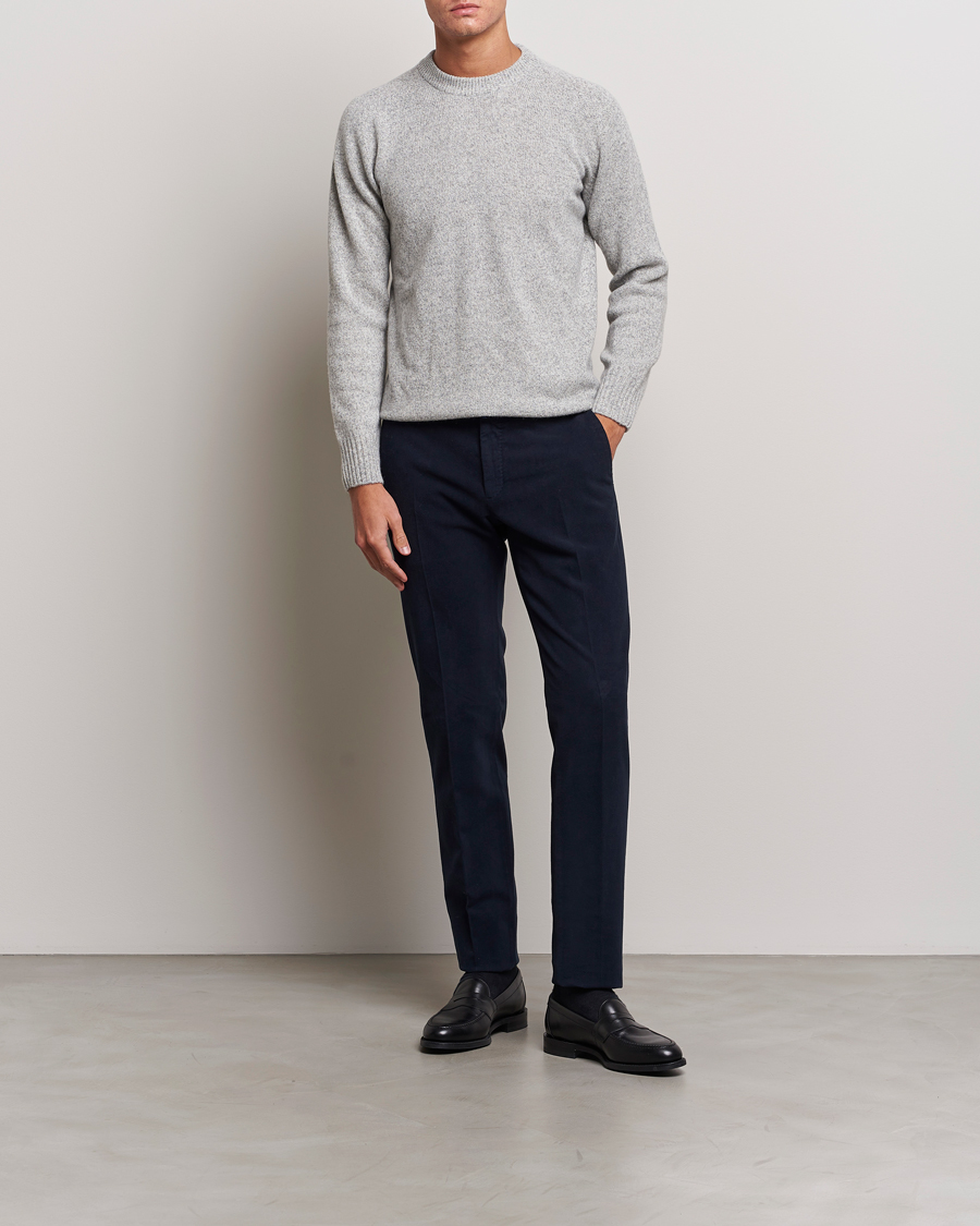 Mies | Housut | Incotex | Slim Fit Luxury Moleskine Trousers Navy