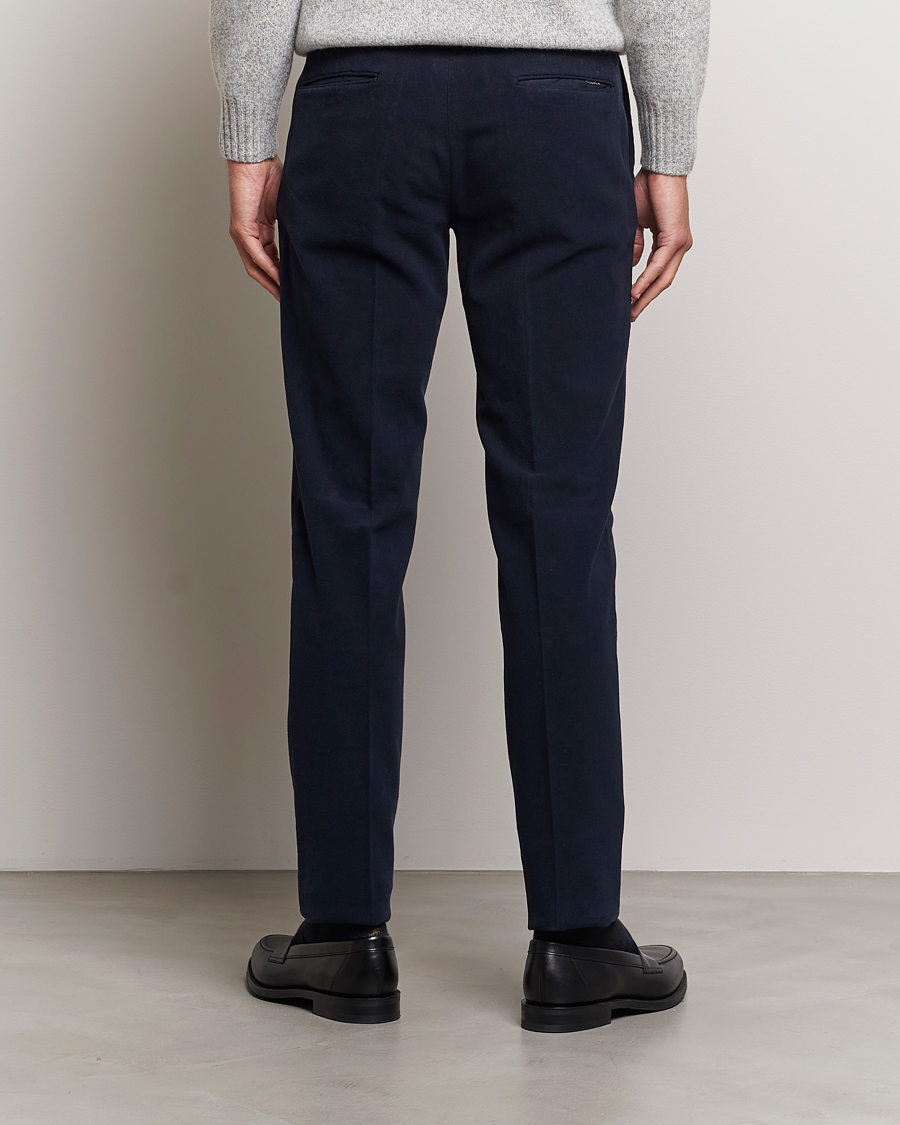 Mies | Housut | Incotex | Slim Fit Luxury Moleskine Trousers Navy