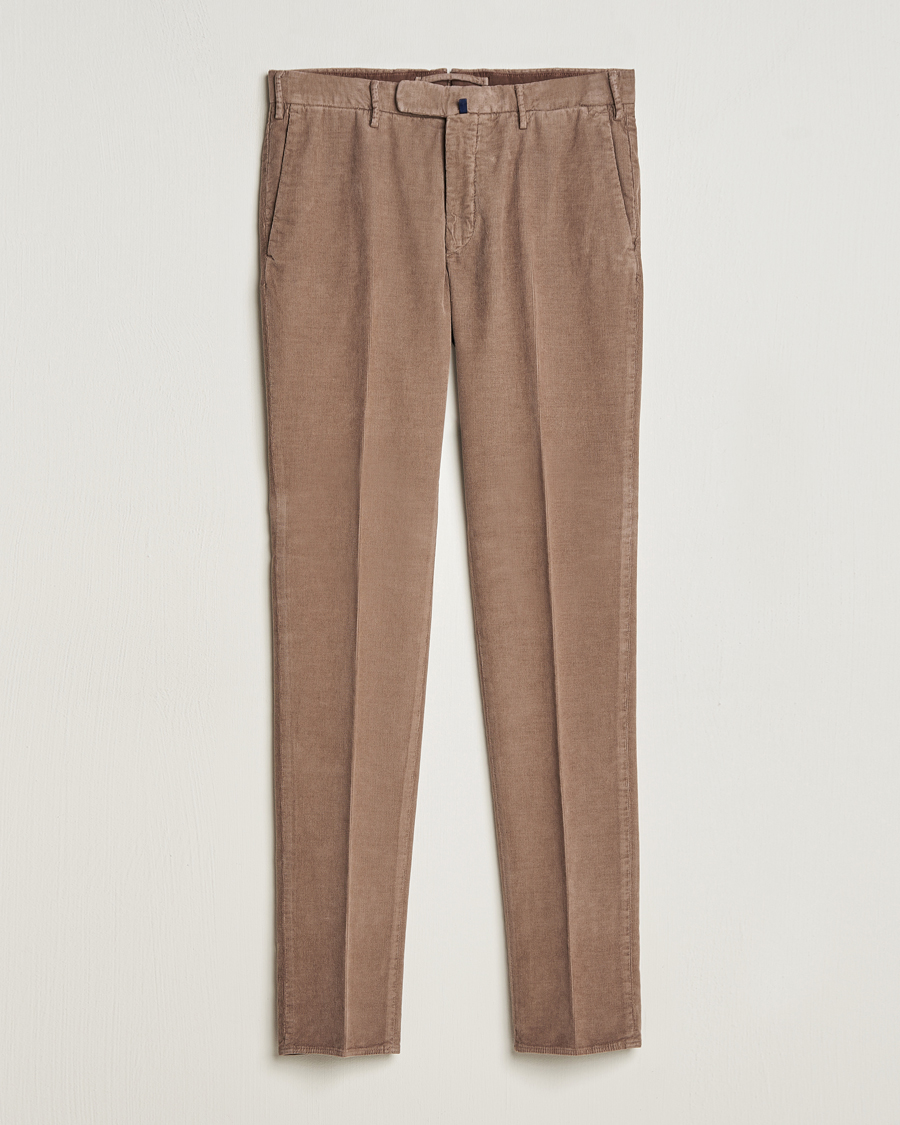 Mies | Housut | Incotex | Slim Fit Soft Corduroy Trousers Taupe