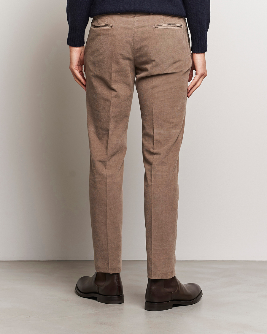 Mies | Housut | Incotex | Slim Fit Soft Corduroy Trousers Taupe