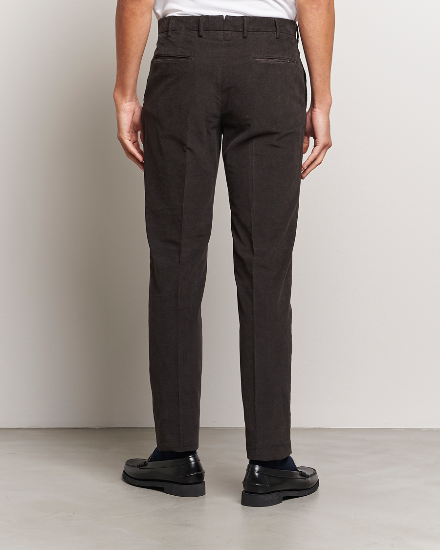 Mies | Housut | Incotex | Slim Fit Soft Corduroy Trousers Dark Brown