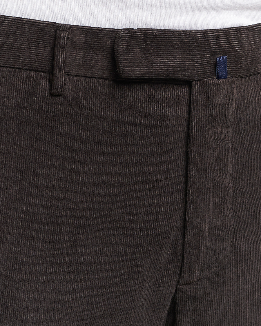 Mies | Housut | Incotex | Slim Fit Soft Corduroy Trousers Dark Brown
