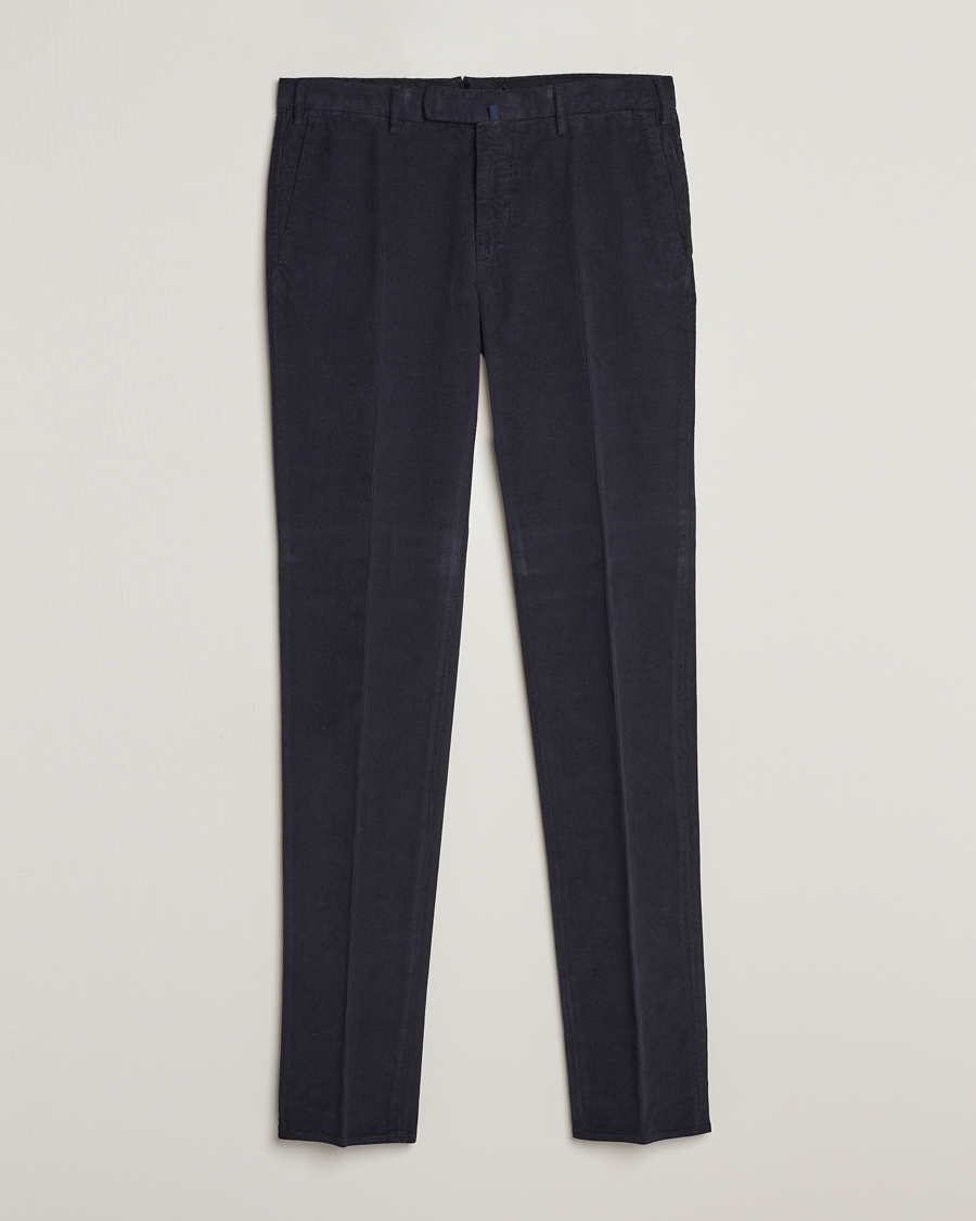 Mies | Housut | Incotex | Slim Fit Soft Corduroy Trousers Navy