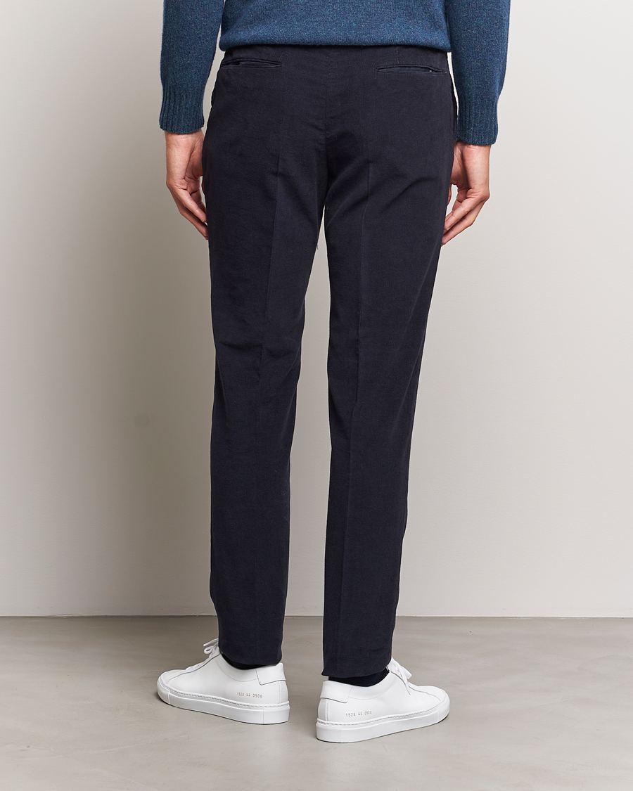 Mies | Housut | Incotex | Slim Fit Soft Corduroy Trousers Navy