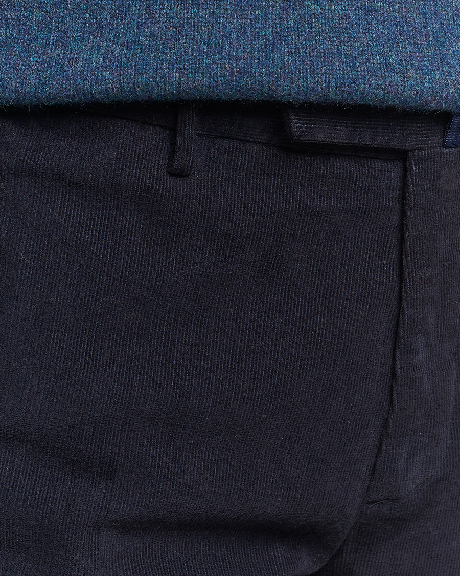 Mies | Housut | Incotex | Slim Fit Soft Corduroy Trousers Navy