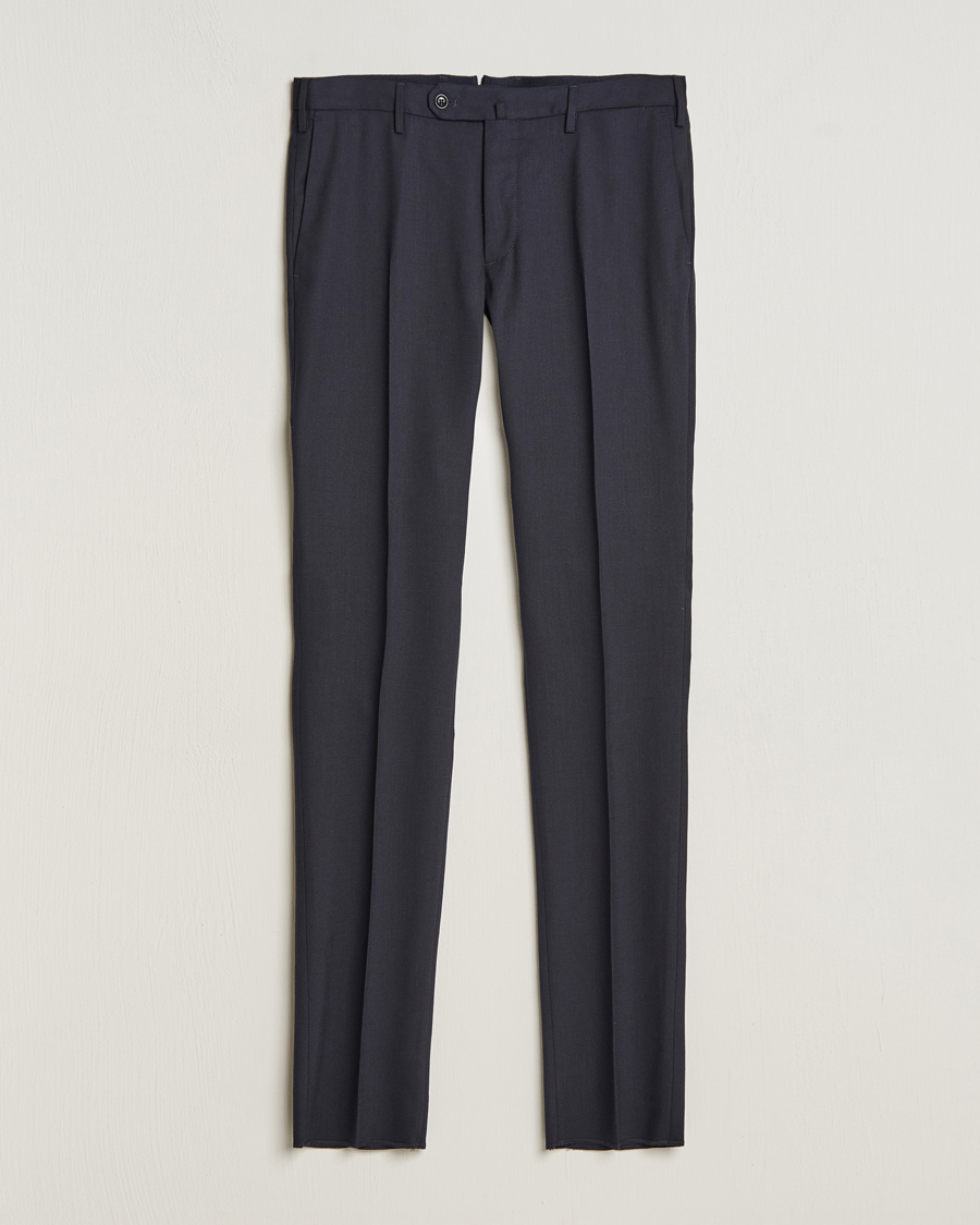 Mies |  | Incotex | Slim Fit Washable Flannel Trousers Navy
