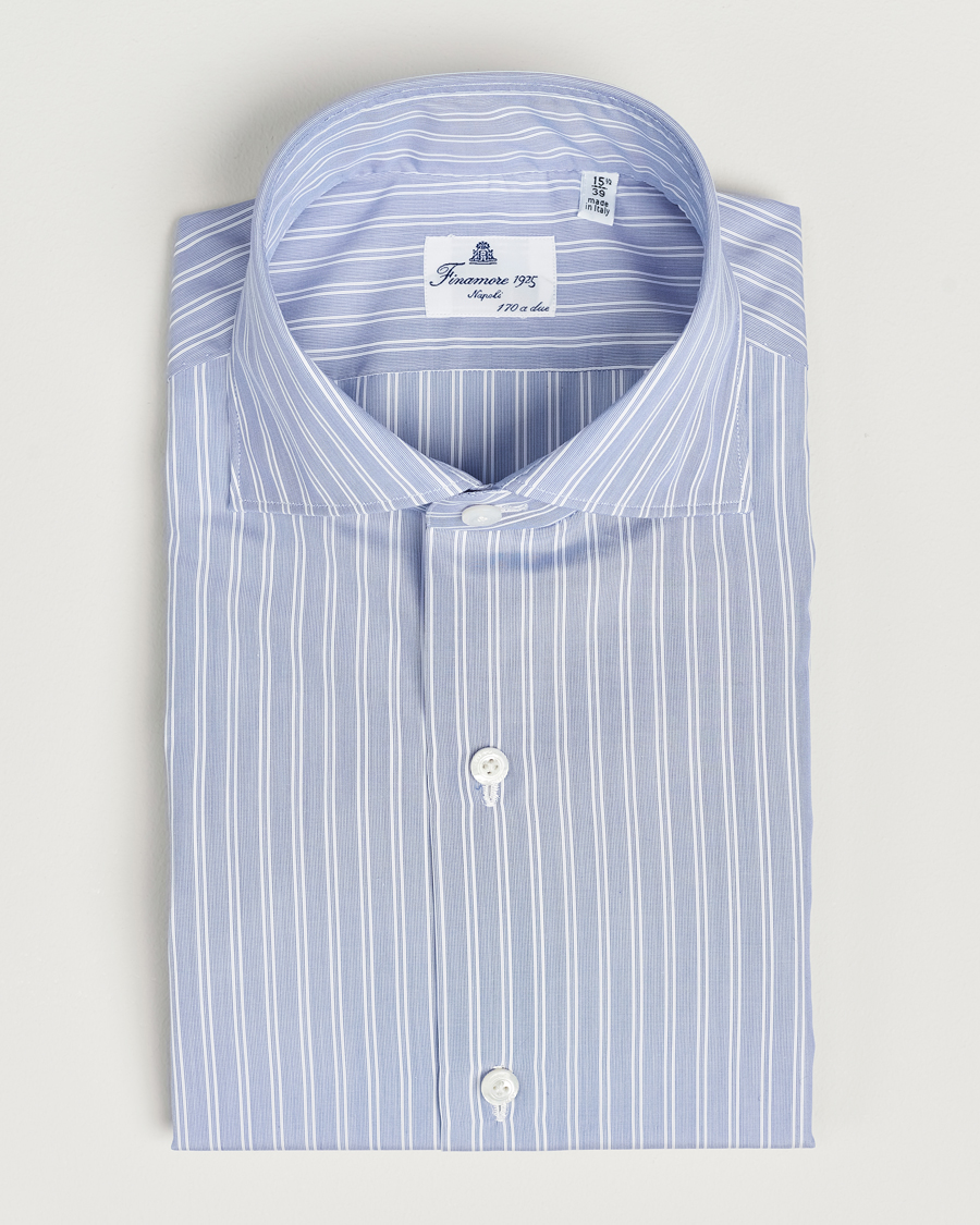 Mies |  | Finamore Napoli | Milano Slim Giza 170 Dress Shirt Light Blue