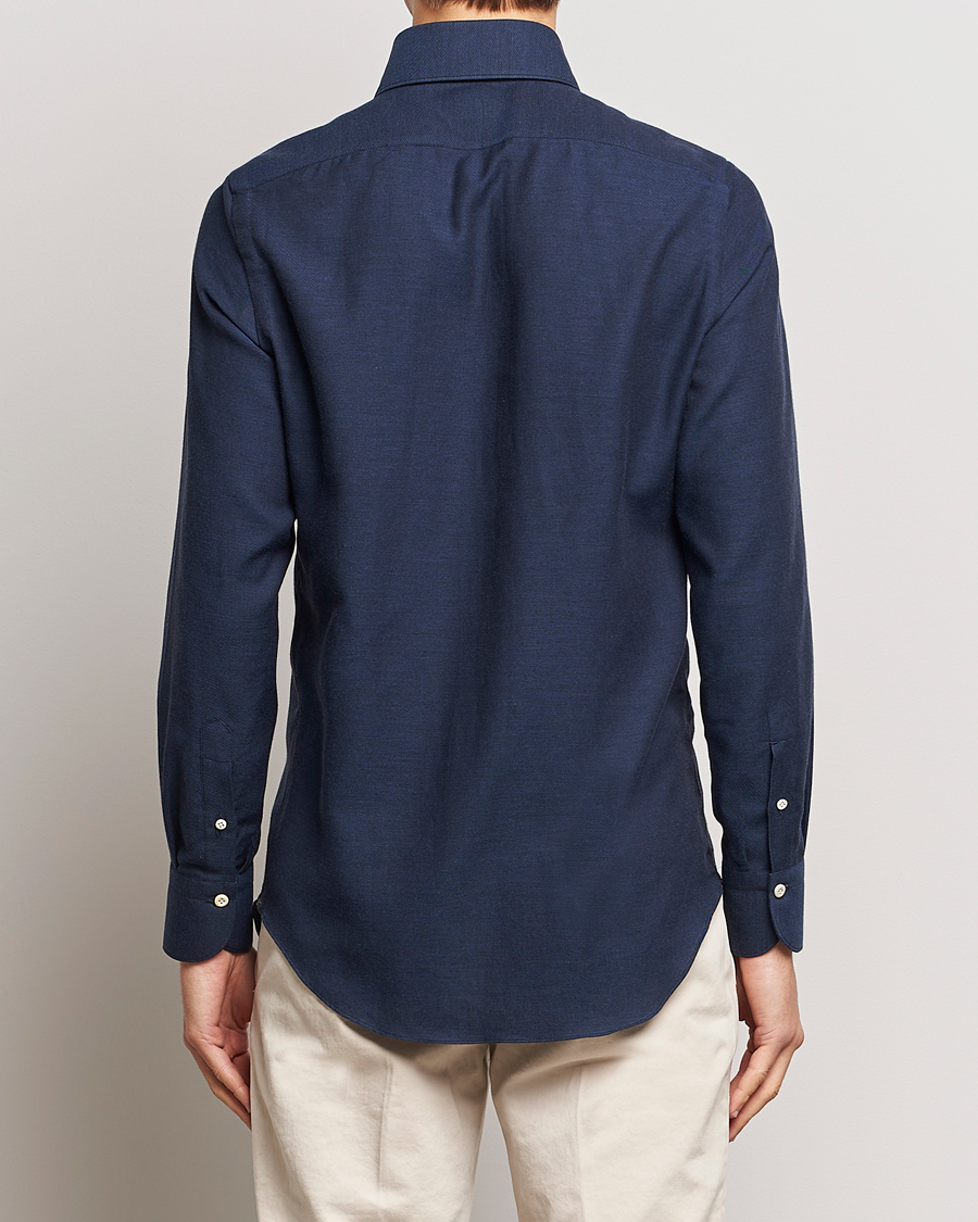 Mies | Kauluspaidat | Finamore Napoli | Milano Slim Cashmere BD Shirt Navy