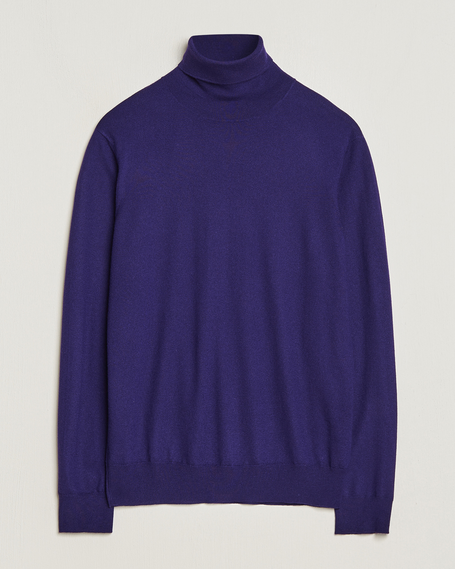 Mies | Puserot | Ralph Lauren Purple Label | Cashmere Jersey Rollneck Purple