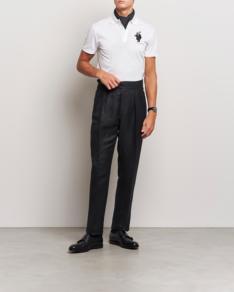 Mies | Pikeet | Ralph Lauren Purple Label | Ski Bear Polo White