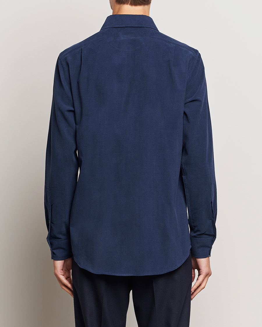 Mies | Kauluspaidat | Ralph Lauren Purple Label | Cotton/Cashmere Corduroy Shirt Navy