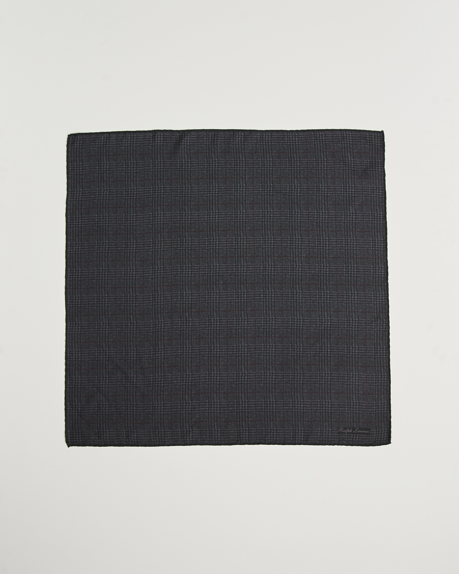 Mies | Ralph Lauren Purple Label Glencheck Wool Scarf Charcoal | Ralph Lauren Purple Label | Glencheck Wool Scarf Charcoal