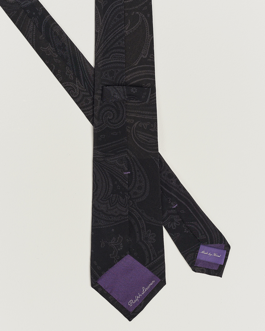 Mies | Ralph Lauren Purple Label Tonal Paisley Tie Charcoal | Ralph Lauren Purple Label | Tonal Paisley Tie Charcoal