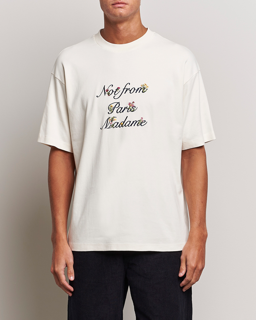 Mies |  | Drôle de Monsieur | Flower Slogan T-Shirt Cream