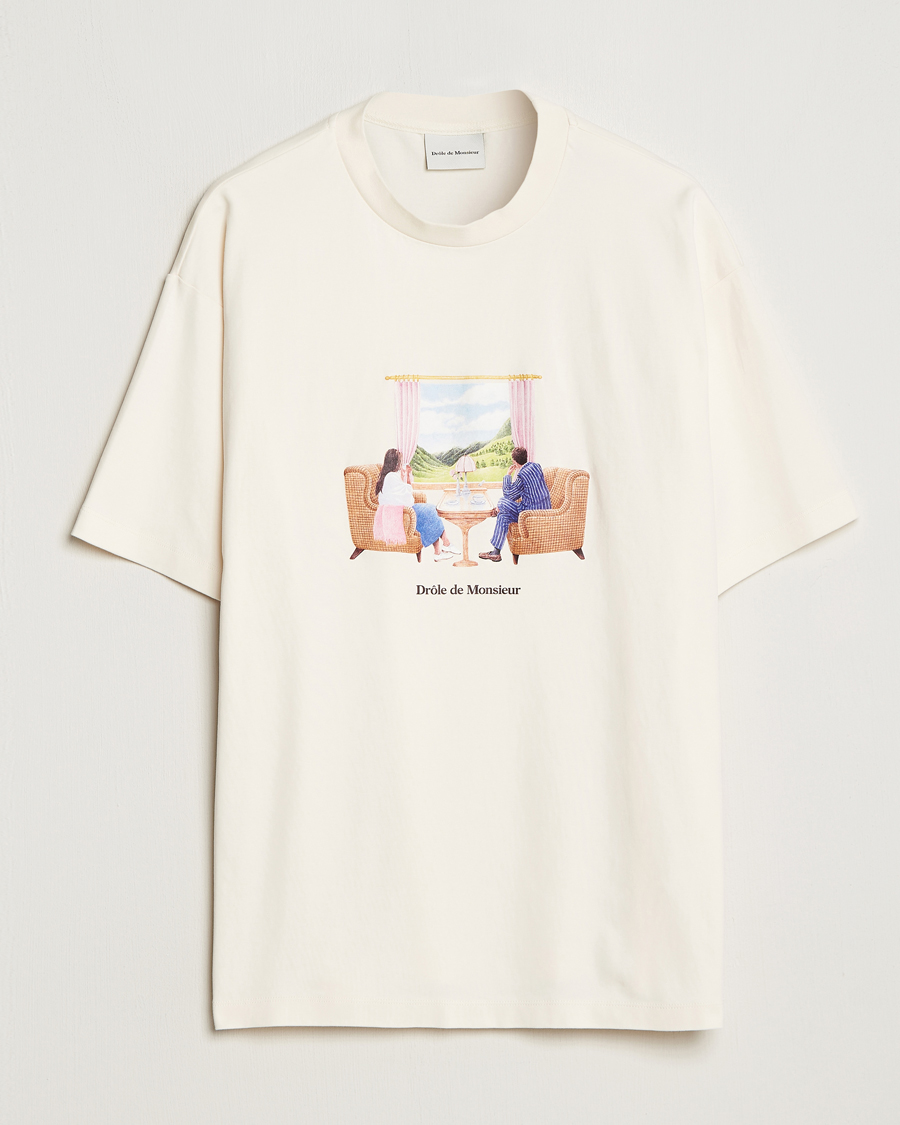 Mies | T-paidat | Drôle de Monsieur | Voyage T-Shirt Cream