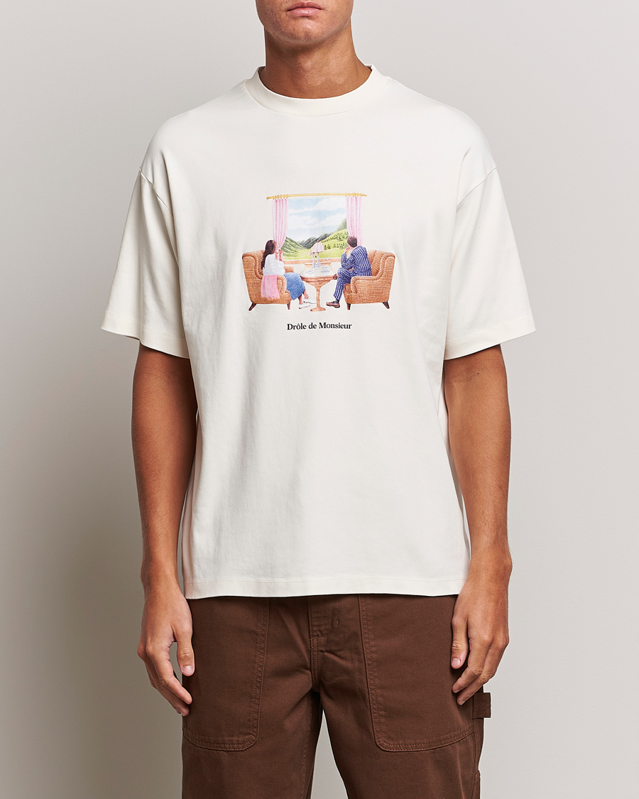 Mies | T-paidat | Drôle de Monsieur | Voyage T-Shirt Cream