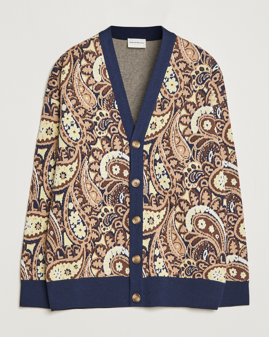 Mies | Puserot | Drôle de Monsieur | Le Cardigan Paisley Navy