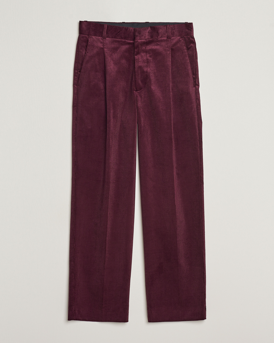 Mies | Housut | Drôle de Monsieur | Pleated Corduroy Trousers Wine