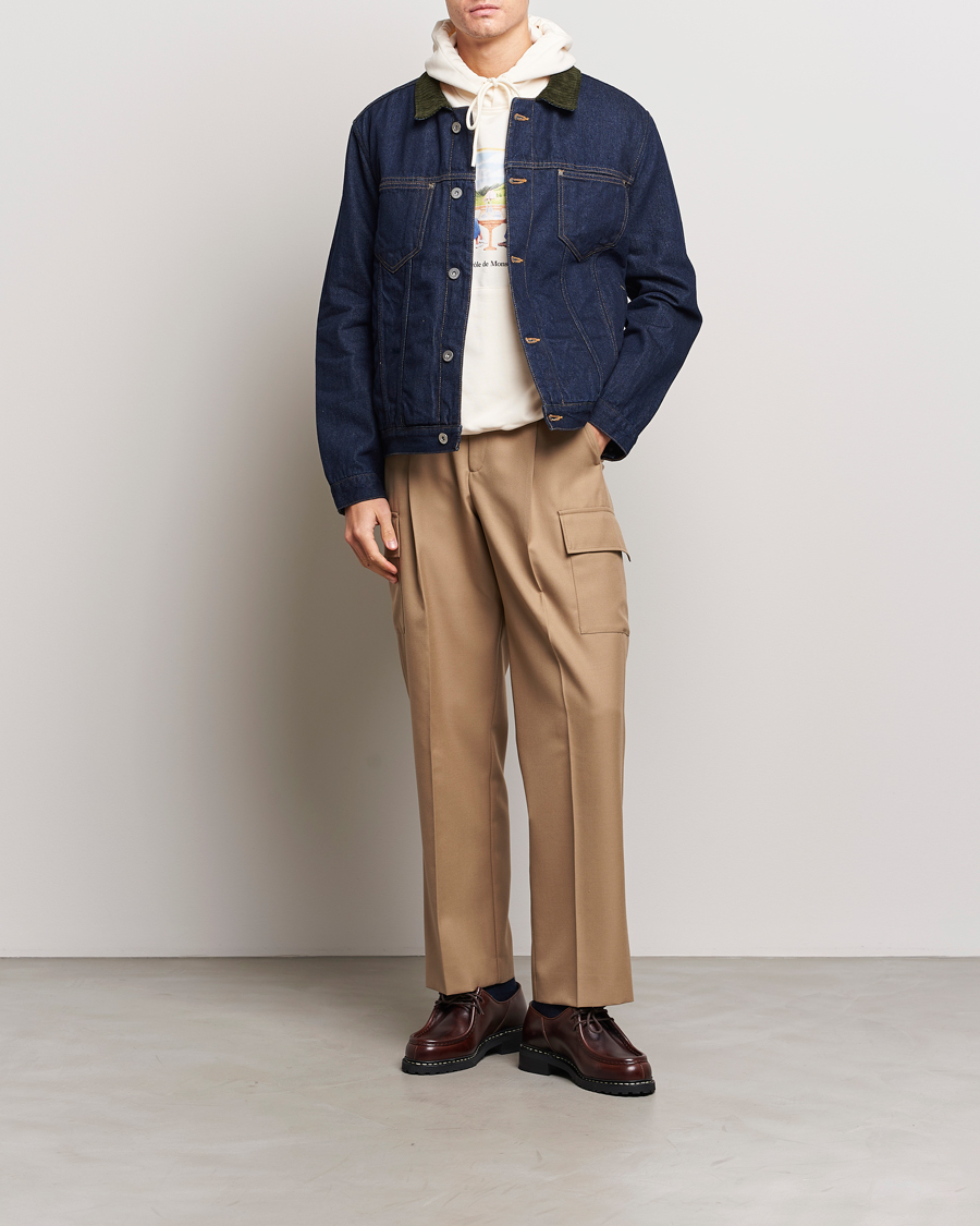 Mies | Housut | Drôle de Monsieur | Flannel Cargo Pants Beige