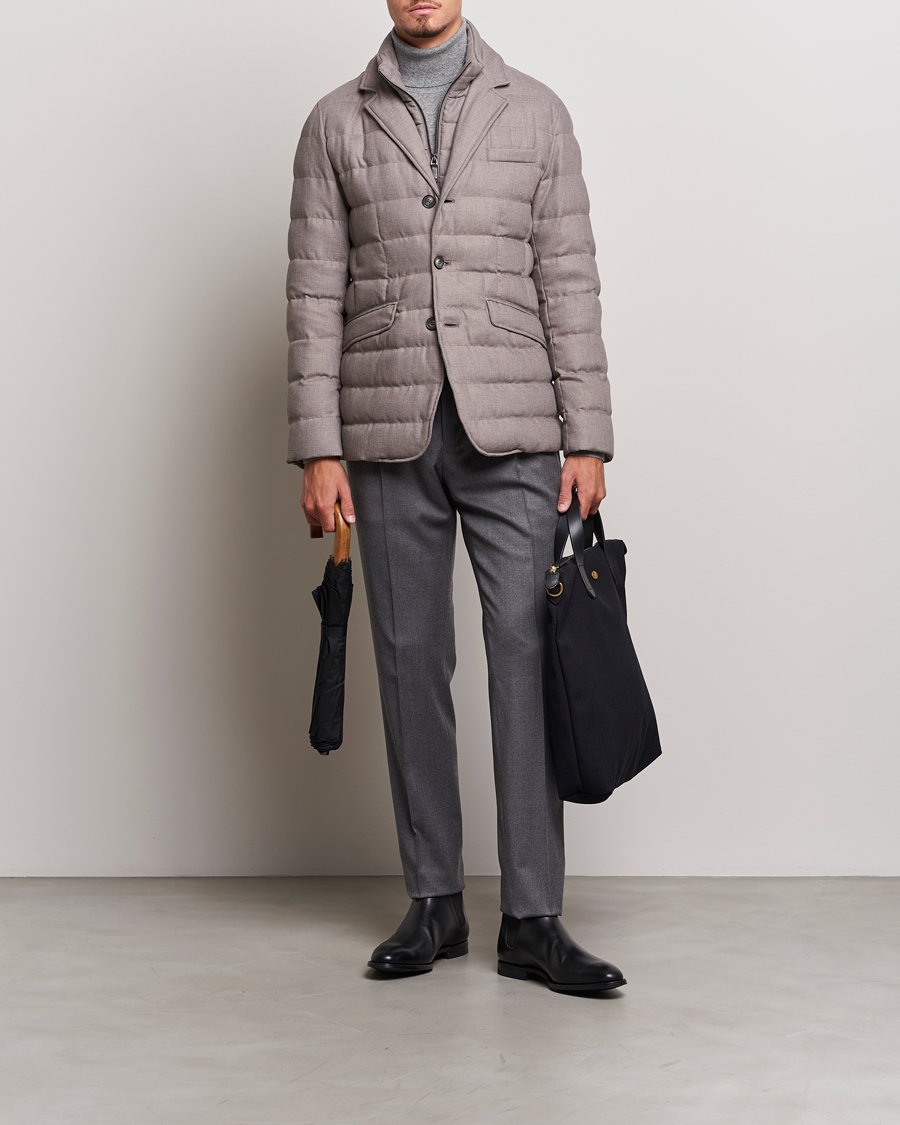 Mies | Takit | Herno | Flannel Down Blazer Beige