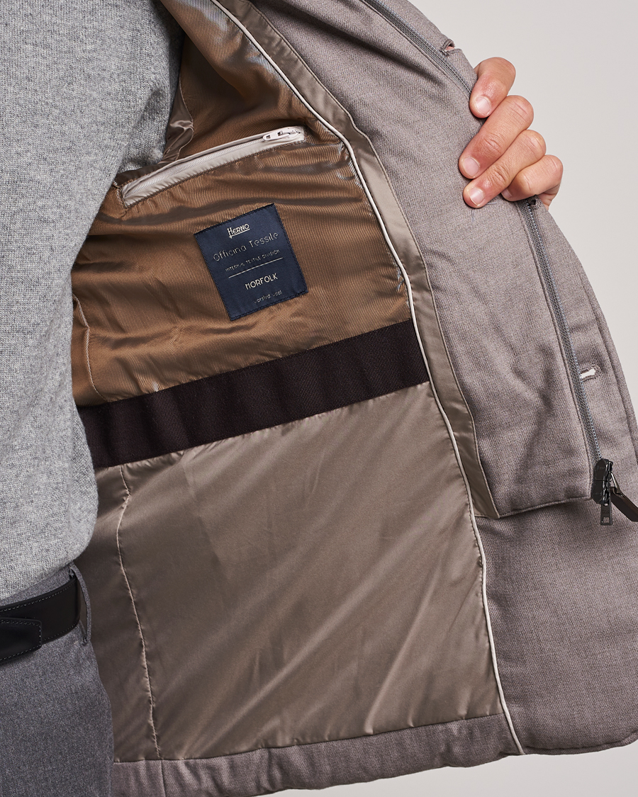 Mies | Takit | Herno | Flannel Down Blazer Beige