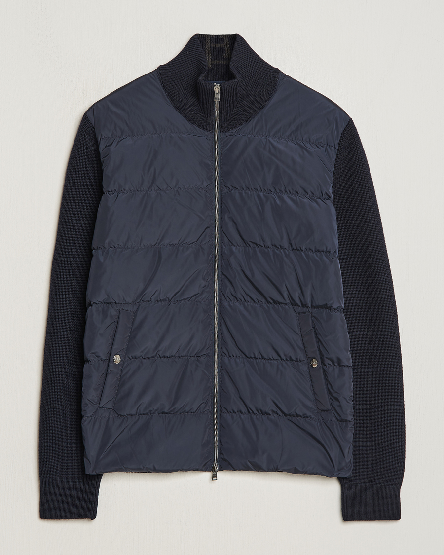 Mies | Herno | Herno | Knitted Hybrid Jacket Navy