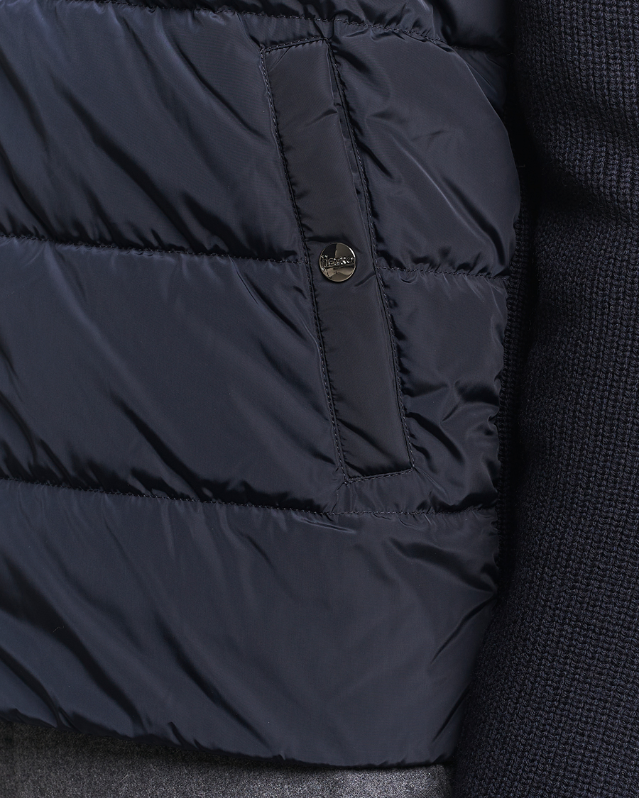 Mies | Takit | Herno | Knitted Hybrid Jacket Navy