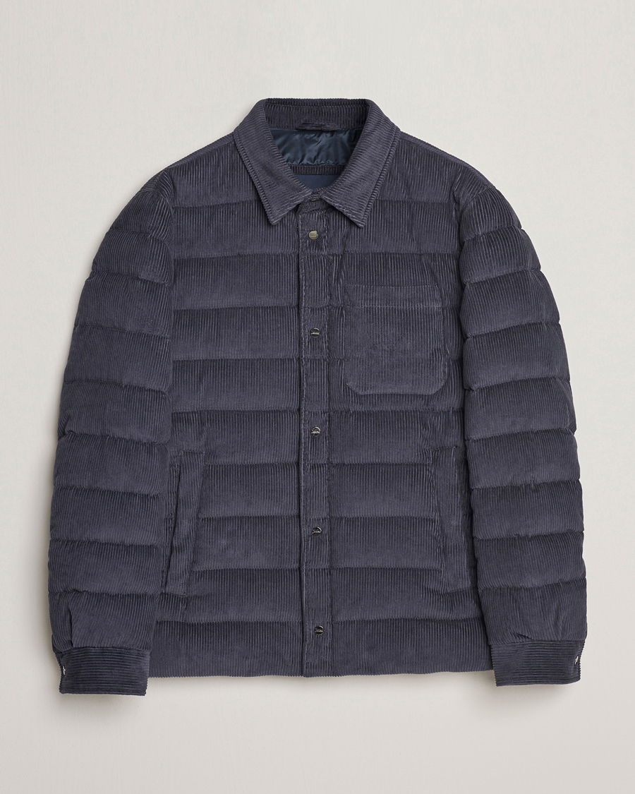 Mies | Takit | Herno | Corduroy Shirt Jacket Navy