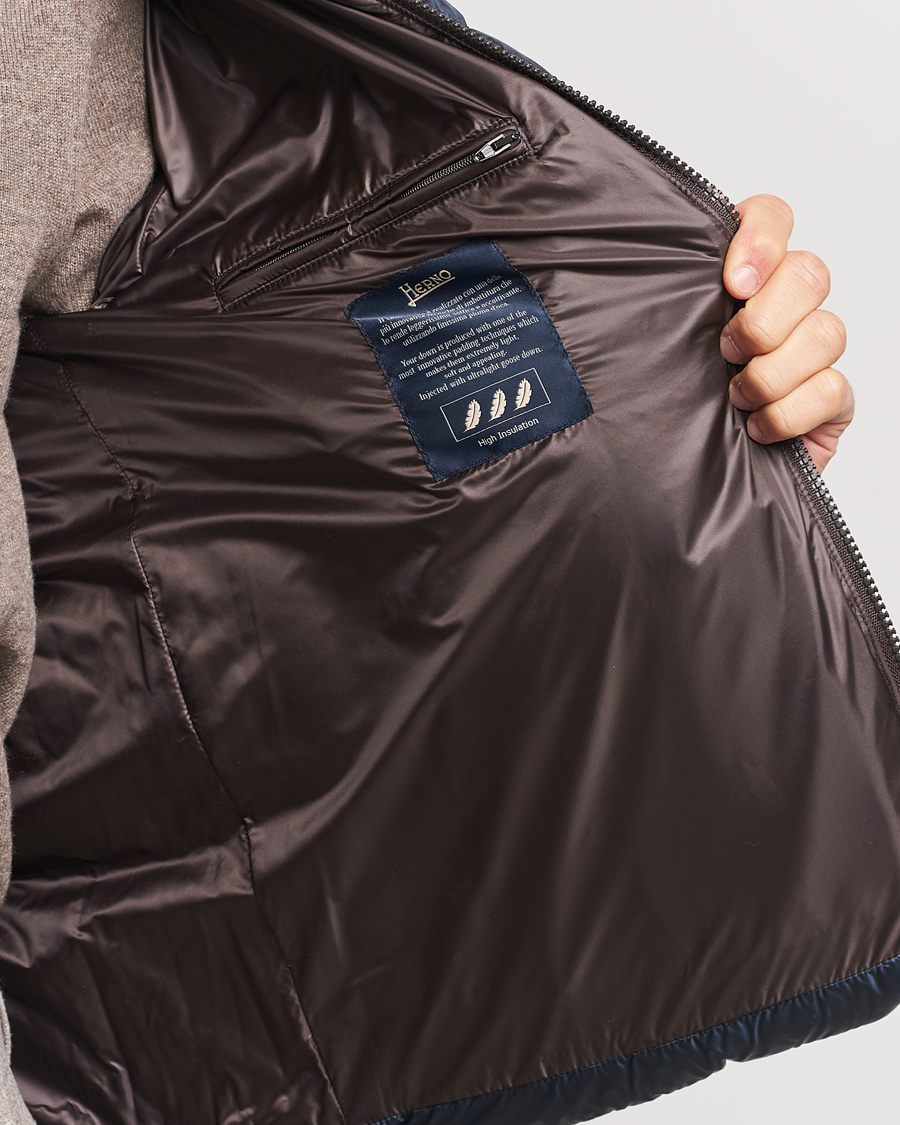 Mies | Takit | Herno | Ultralight Nylon Down Jacket Navy