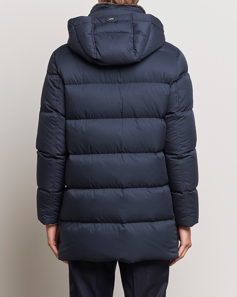 Mies | Takit | Herno | Faux Fur Down Parka Navy