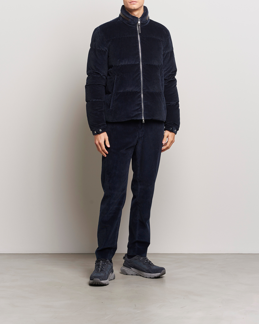 Mies | Takit | Moncler | Besbre Corduroy Down Jacket Navy