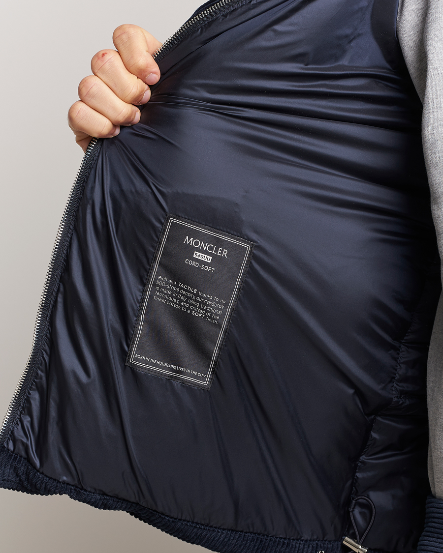 Mies | Takit | Moncler | Besbre Corduroy Down Jacket Navy