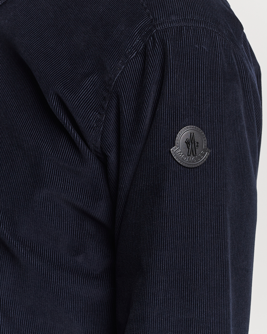 Mies | Kauluspaidat | Moncler | Corduroy Casual Shirt Navy