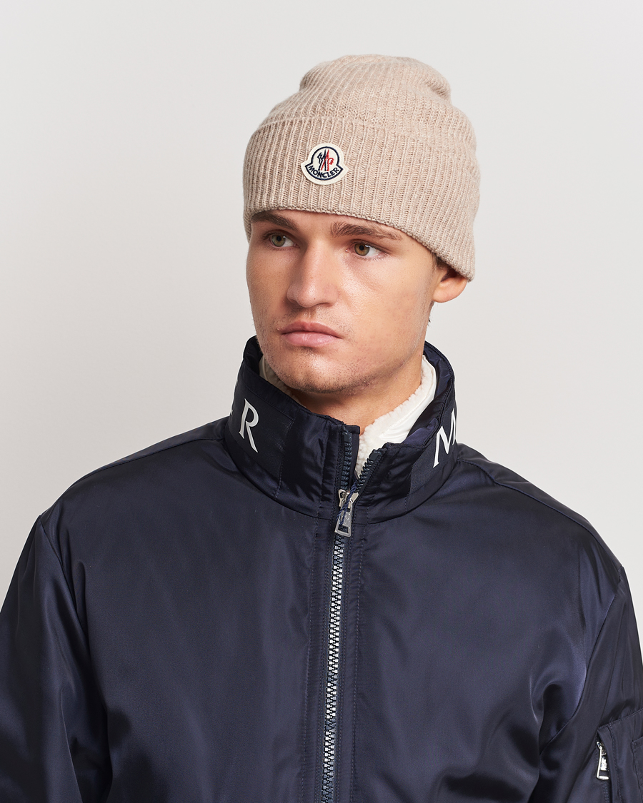 Mies | Moncler Cashmere Beanie Beige | Moncler | Cashmere Beanie Beige